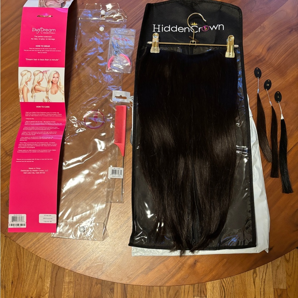Hidden Crown Deepest Brown Hair Extensions